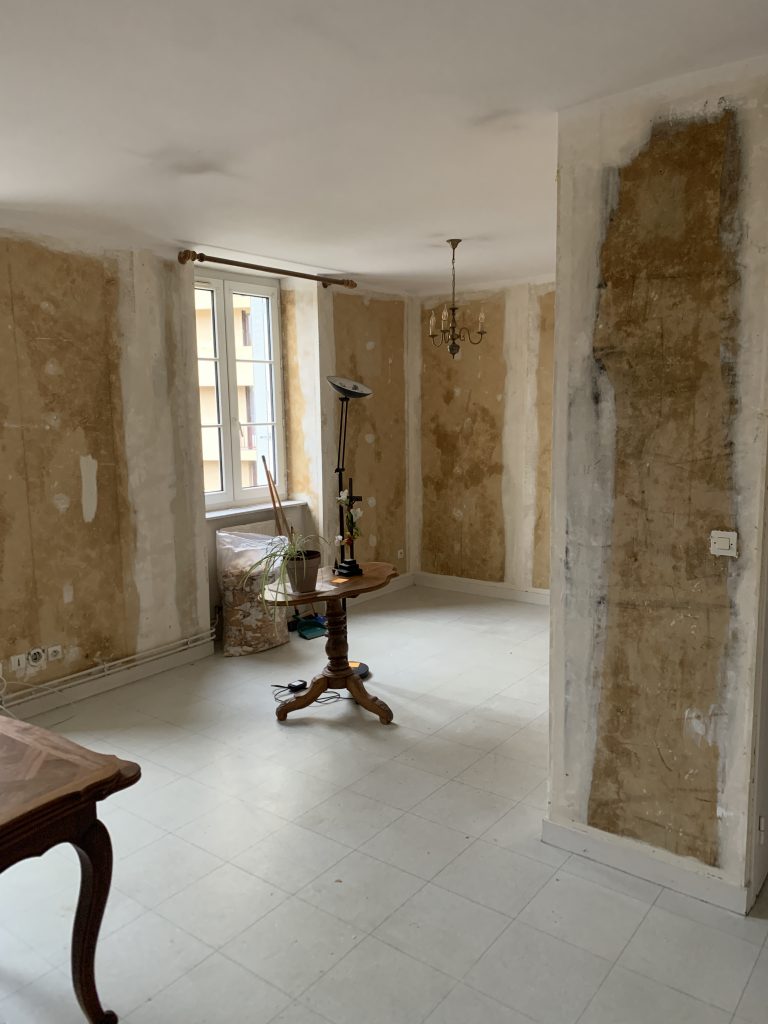 chantier de rénovation Tarare en cours de travaux