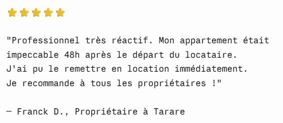 avis client satisfait nettoyage après etat des lieux